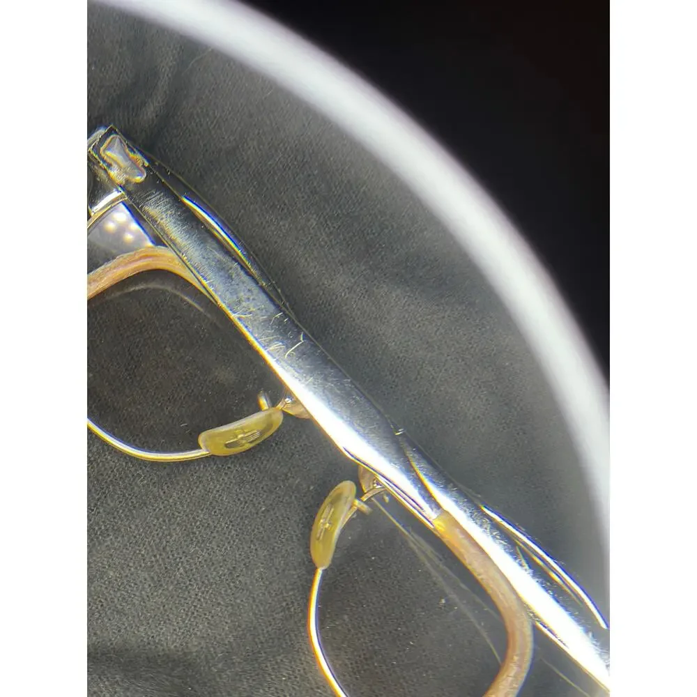 Cat Eye Glasses Art-Craft Gold Aluminum Browline Etched Floral 50s USA Vintage